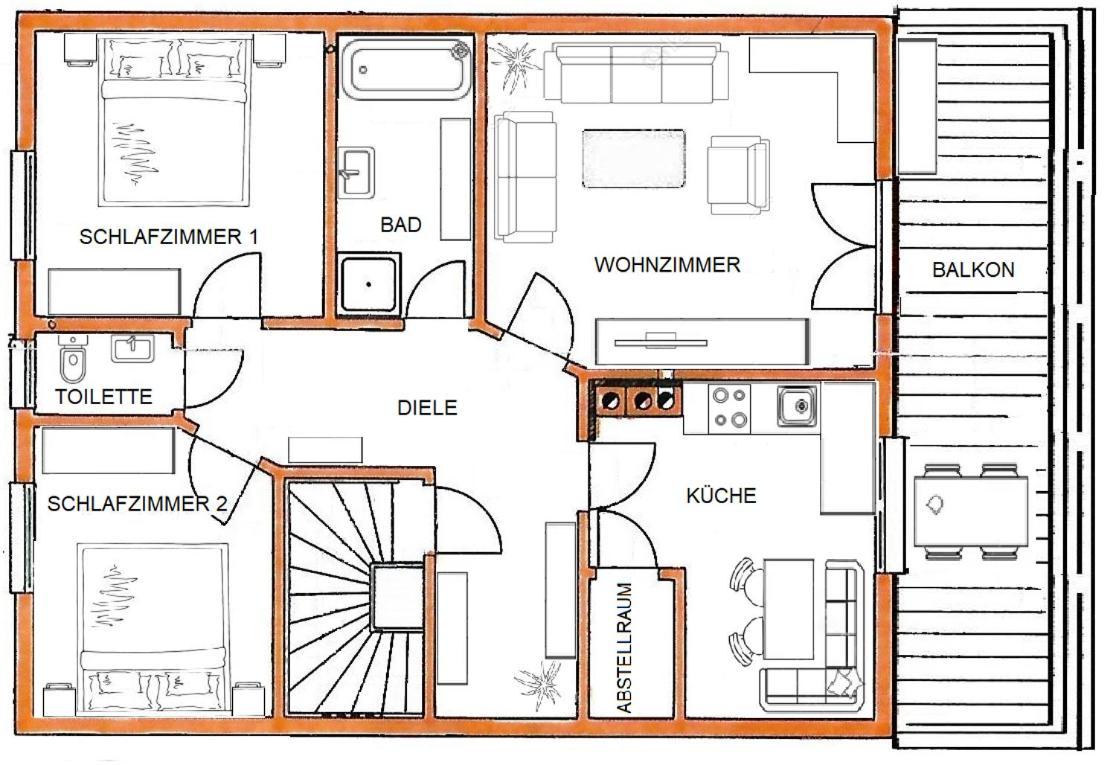 Appartement Panorama Грёбминг Экстерьер фото